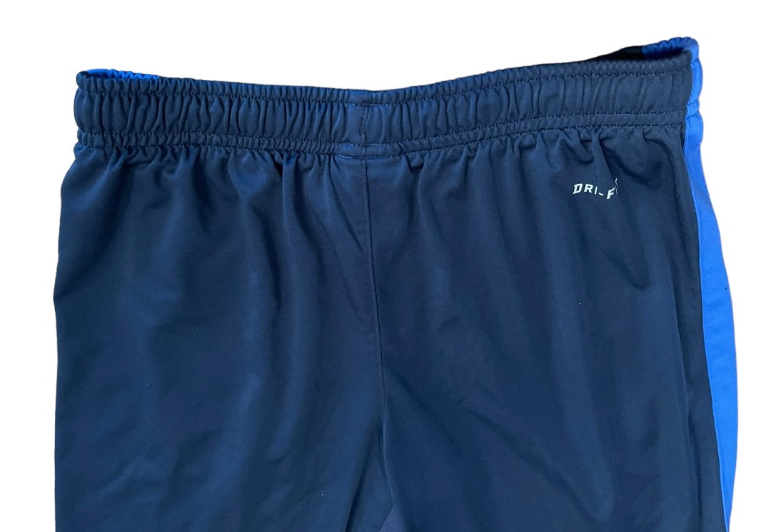 Small Nike Dri-Fit Athletic Drawstring Pull On Shorts Blue Side Pockets 416172-453