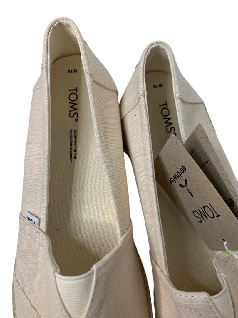 Size 10 TOMS Womens New Shoes Alpargata Rope Natural Recycled Slubby Cotton Woven
