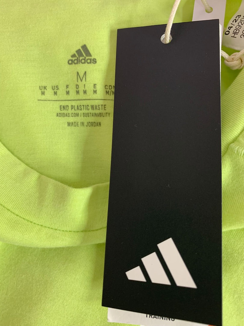 Medium Adidas Mens New Tshirt Pulse Lime Green HB9203