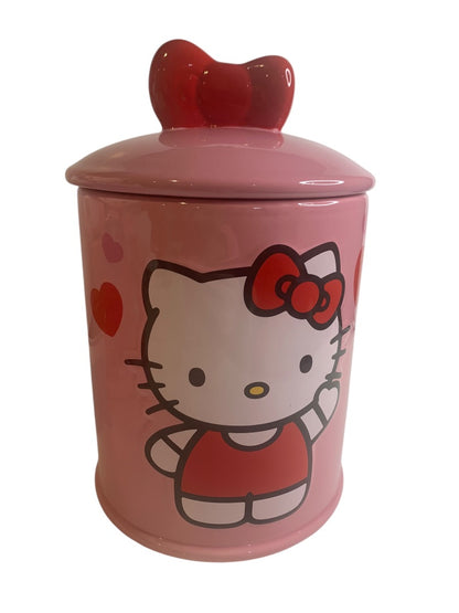 Hello Kitty Ceramic Cookie Jar Canister Pink Sanrio 2012