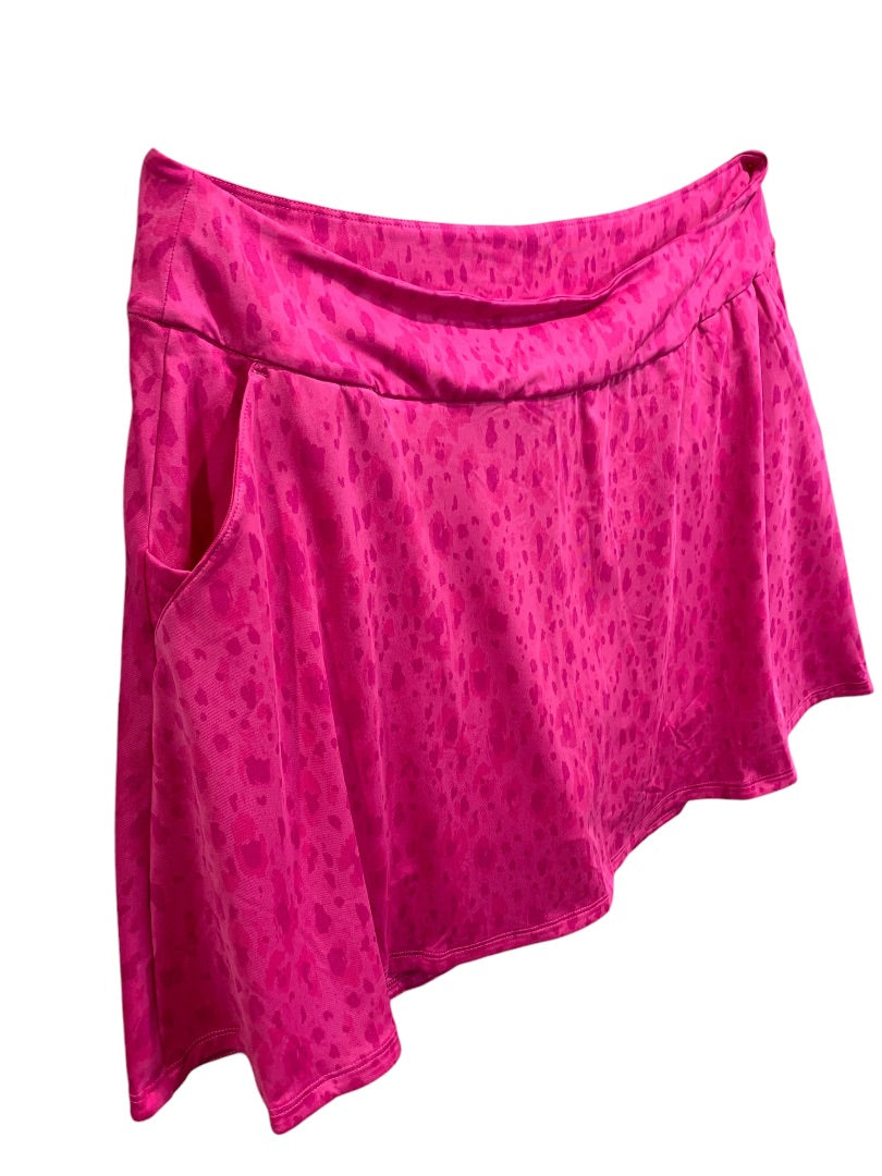 XL Adidas Womens New Print Golf Skirt Skort Fuchsia HY4096