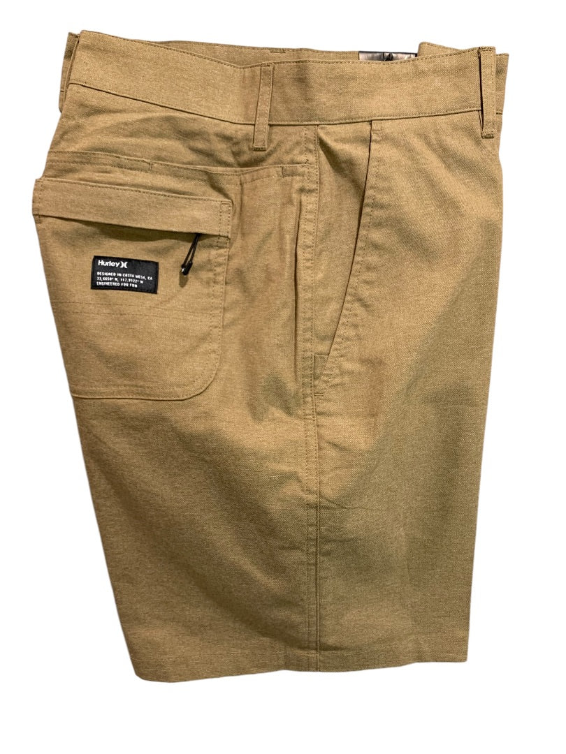 Size 30 Hurley Mens New Dri Vapor Chino Brown 19" Shorts