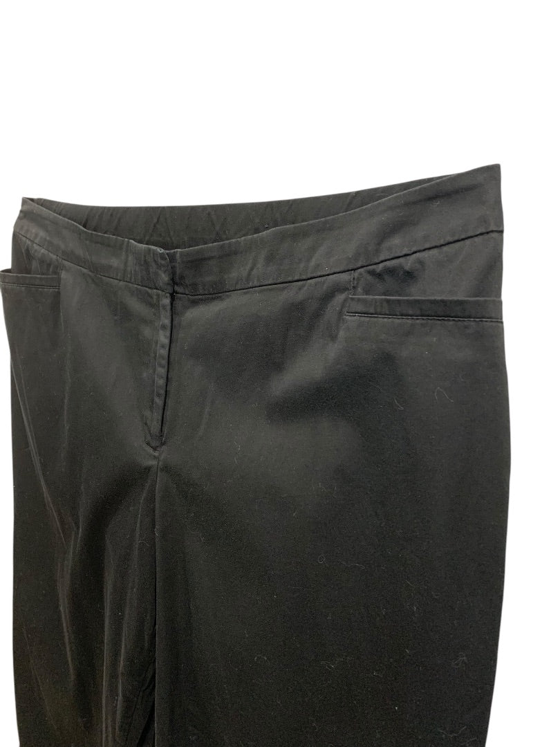 Size 22 Avenue Womens Black Crop Capri Dress Pants