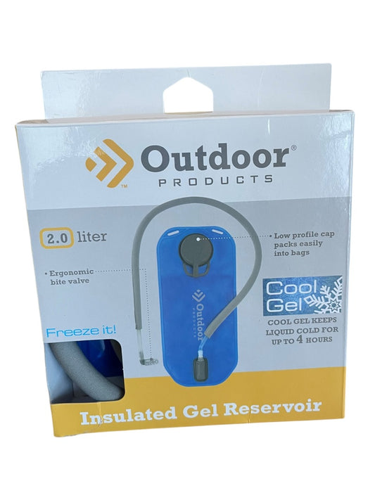 Outdoor Products Blue 2L Cool Gel Reservoir Bottle Quick Release Hose NEW
