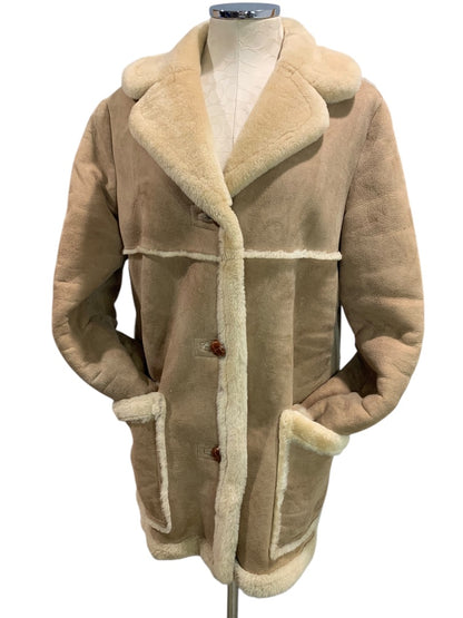 Size 14 Sawyer Of Napa Womens Heavy Shearling Sheepskin Coat Jacket