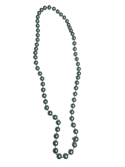 Vintage Faux Aqua Pearl 23 Inch Necklace No Clasp Overhead