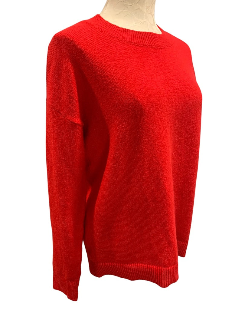 Small LOFT Womens Red Soft Oversize Pullover Sweater