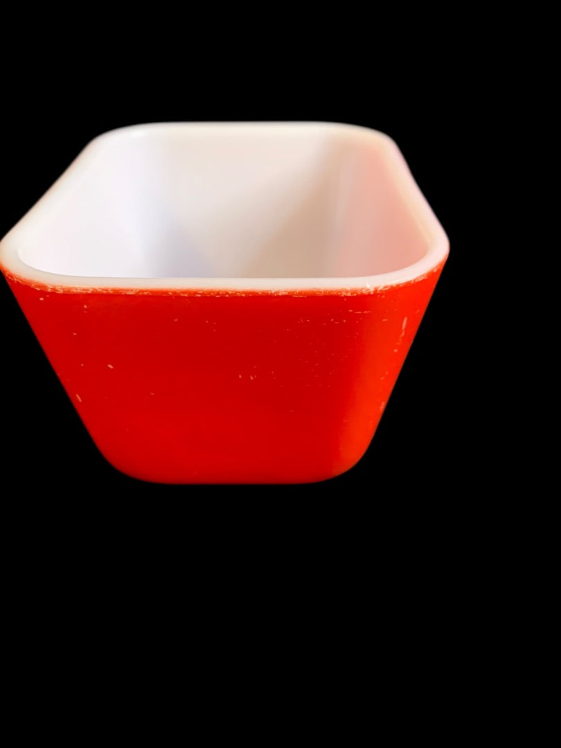 Vintage Pyrex 501 Refrigerator Dish Red No Lid USA 1950s