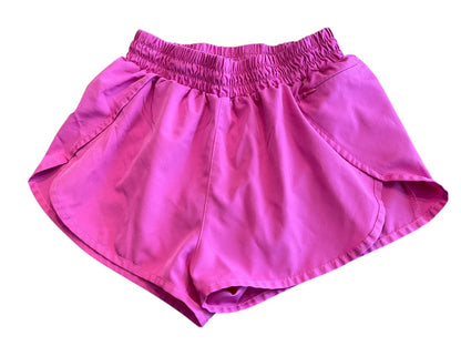 Size 6 Sunzel Lined Running Shorts Womens Lightweight Zip Pocket Pink