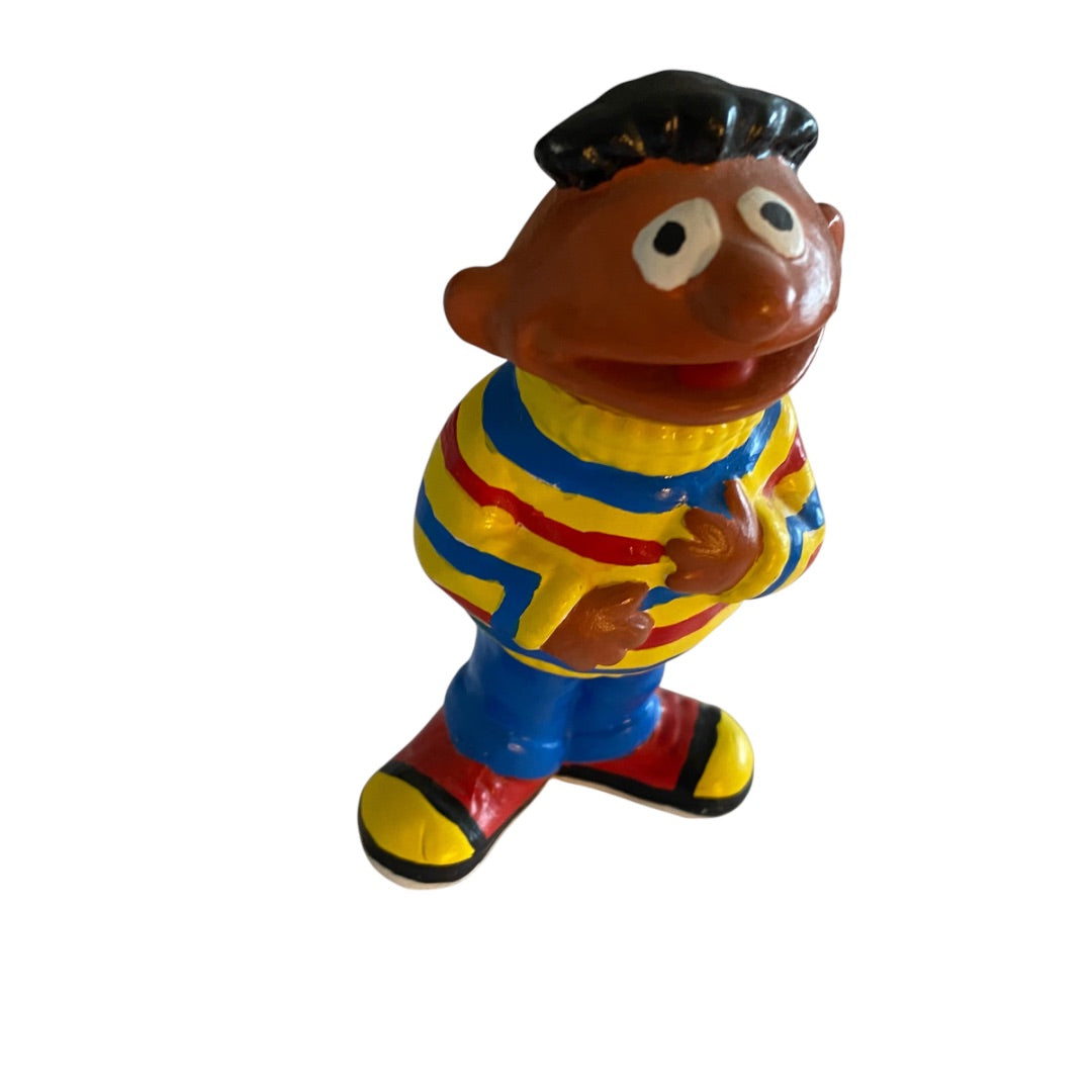 1980s Hand Painted Sesame Street Ernie Ceramic 5 Inch Figurine