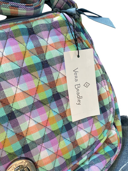 Vera Bradley Saddle Crossbody Bag Gingham Plaid New 29579-12611 Messenger