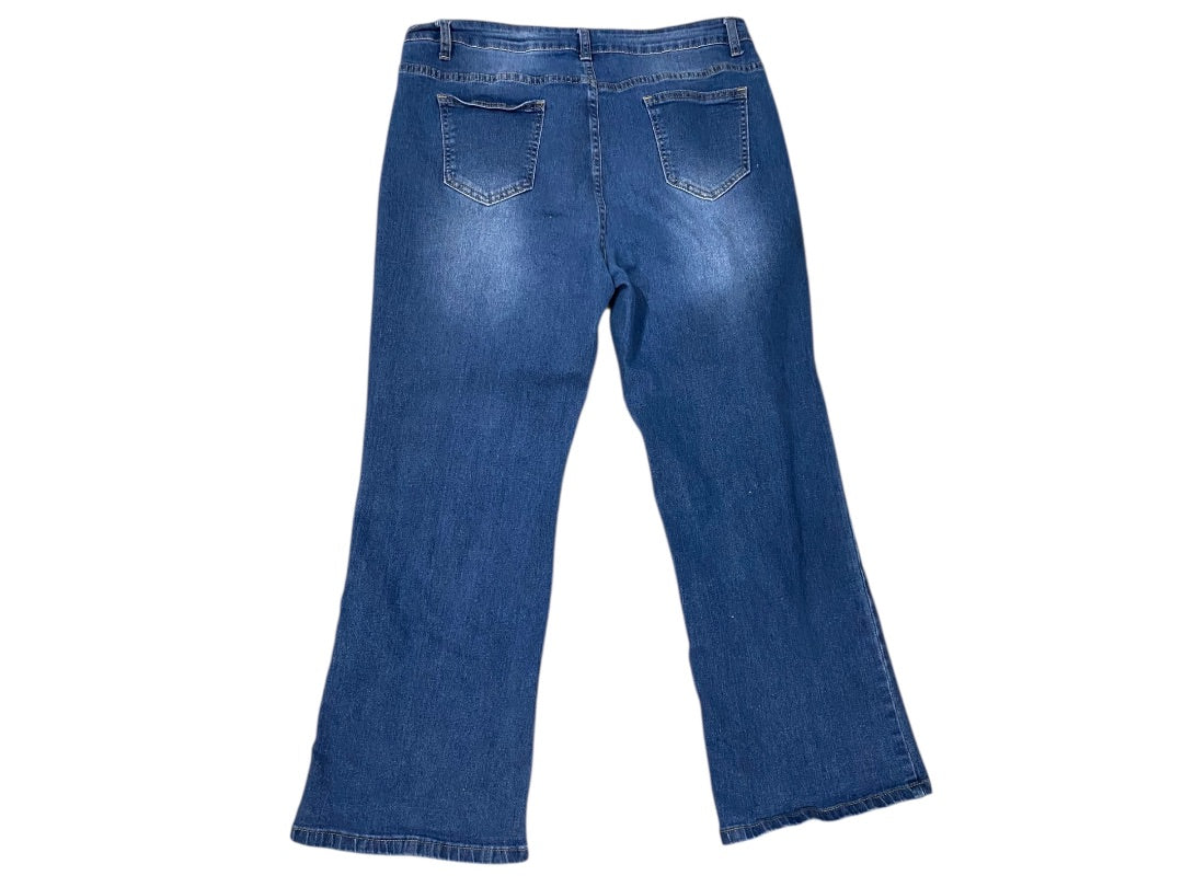 XXL Nova Blue Womens Straight Leg Jeans Stretch 28 Inch