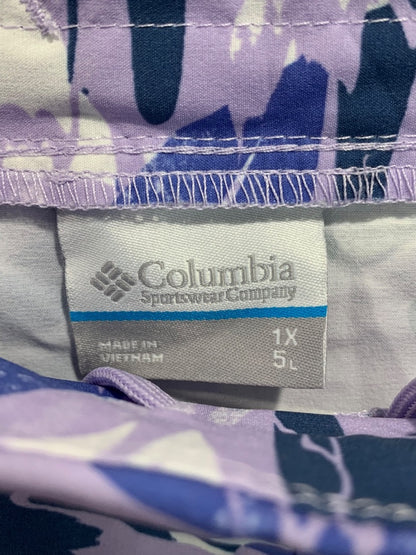 1X Columbia Womens New Tidal II Short Purple Tropical UPF 50