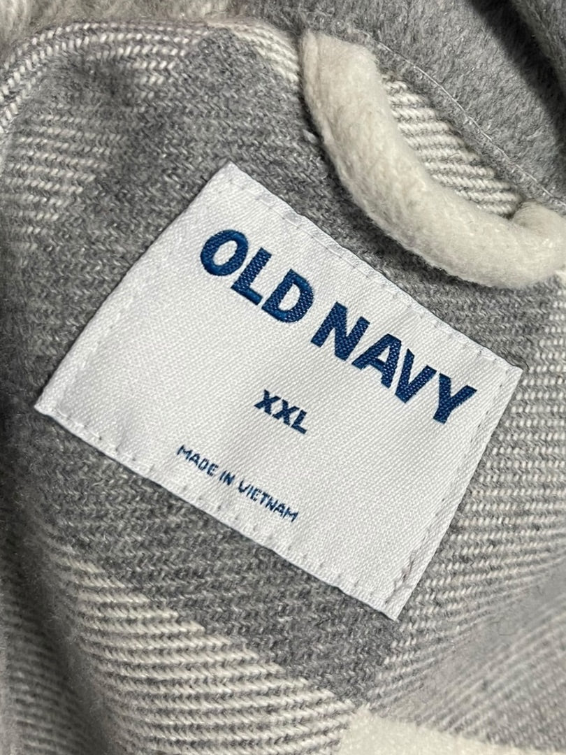 XXL Old Navy Womens Button Down Collared Shacket Heavy Flannel