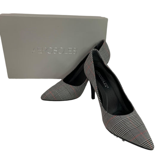 Size 6 Aerosoles Womens Plaid Black Heels Deal Breaker 3 Inch