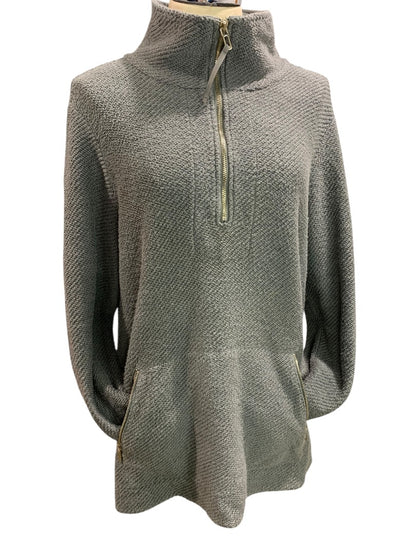 XL Soft Surroundings Womens Westport 1/4 Zip Pullover Sweater Gray