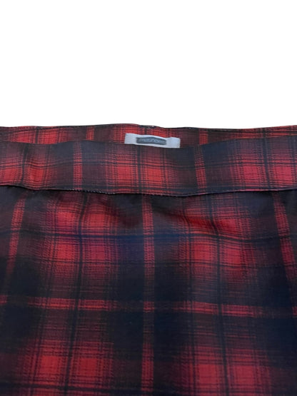 4X Maurices Stretch Plaid Skirt Pockets Red & Black New