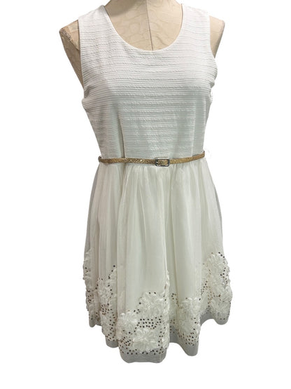 Size 20.5 Knit Works Girls Dressy Jacket and Dress  White Gold