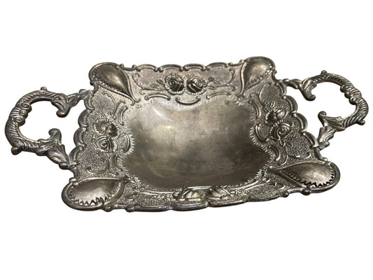 Godinger Silver Art Co 8" Footed Dish With Handles Silverplate