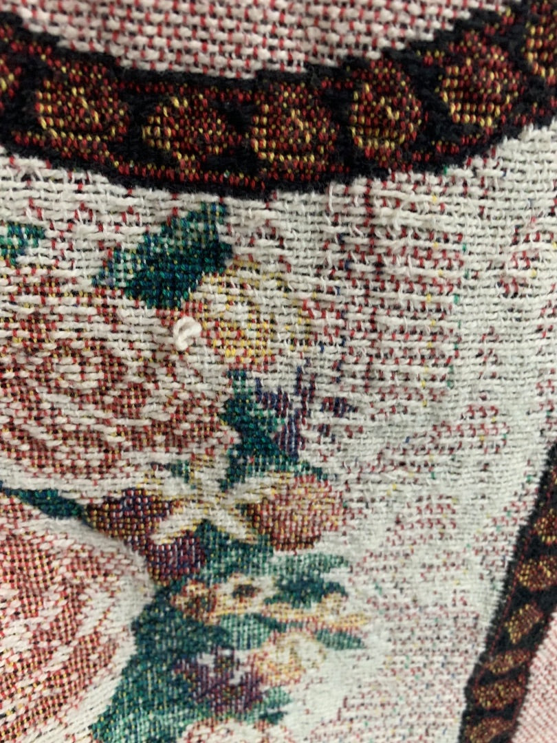 Vintage Woven Throw Blanket Collectors Dolls 68" x 50"
