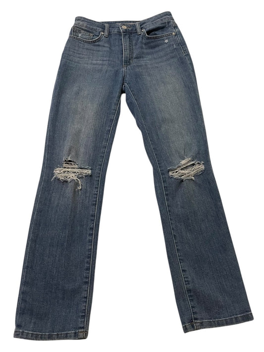 Size 24 Joe's Distressed Straight Leg Womens Jeans Blue Denim
