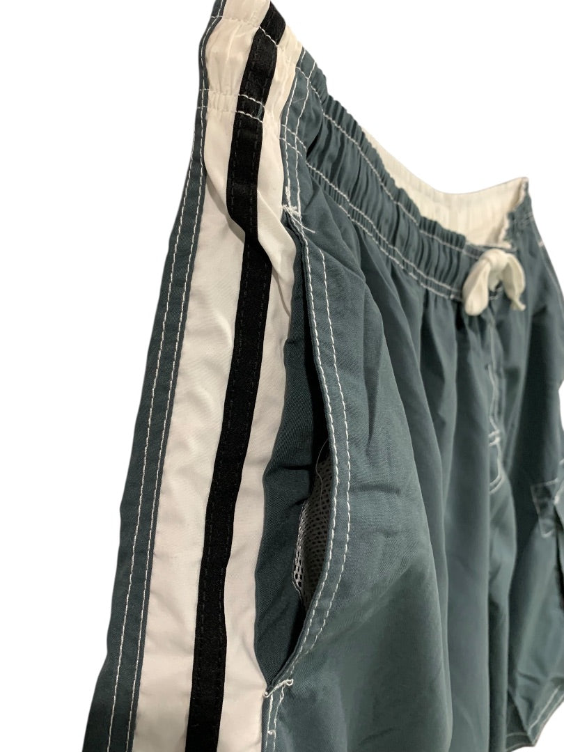 4X Panama Jack Mens New Swim Trunks Gray Bathing Suit