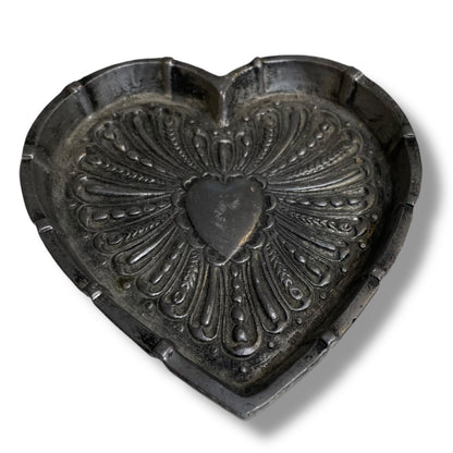 Pewter Heart Shaped Trinket Dish 1982 Metzke 4"
