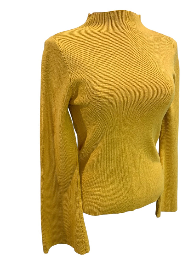 Medium Maeve Anthroplogie Gold Yellow Womens Flare Sleeve Sweater