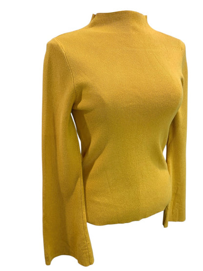 Medium Maeve Anthroplogie Gold Yellow Womens Flare Sleeve Sweater