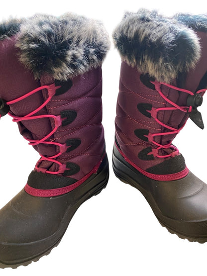 Size 3 Kamik Girls Snowgypsy Winter Boots Snow Purple Black