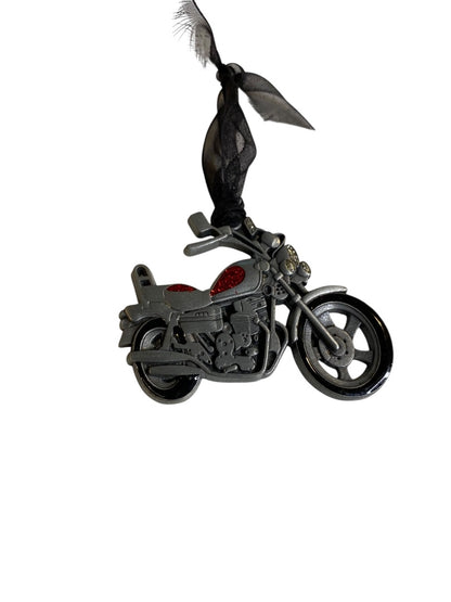 2008 Gloria Duchin Pewter Motorcycle Christmas Ornament 2.6"L