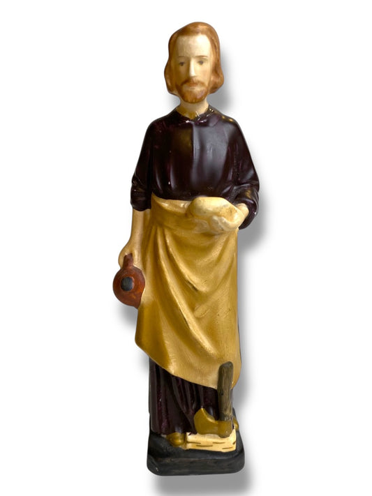 Vintage St Joseph the Worker Figurine Catholic Ceramic 7" Japan