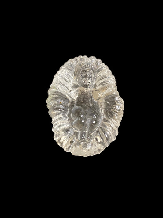 Vintage Glass Nativity Replacement Baby Jesus Clear 2.5"