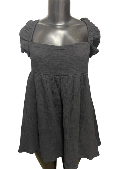 Size 12 Princess Polly 100% Cotton Lorna Romper Black New Off Shoulder