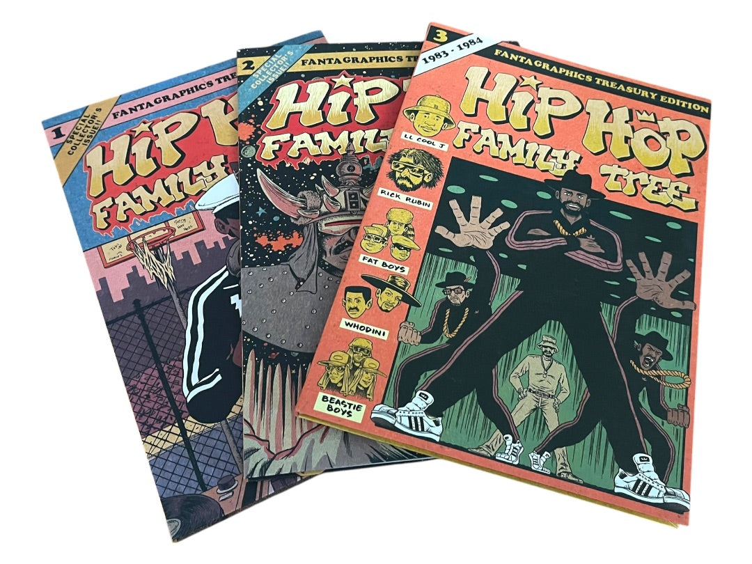 Set of 3 Fanta Graphics Treasury Edition Hip Hop Family Tree #1-3 Paperback Books Ed Piskor