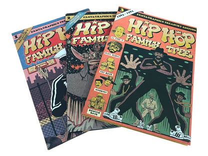 Set of 3 Fanta Graphics Treasury Edition Hip Hop Family Tree #1-3 Paperback Books Ed Piskor