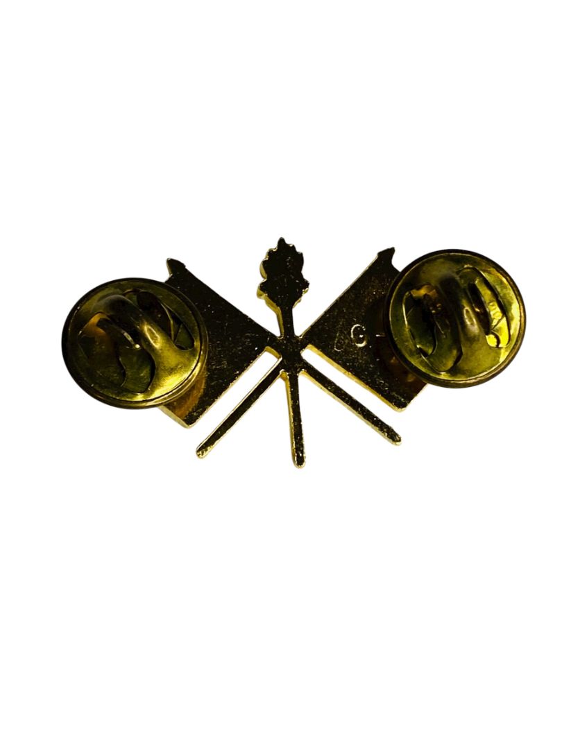 WW2 US Army Signals Collar Goldtone Pin Backed 1.25"