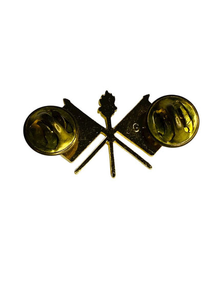 WW2 US Army Signals Collar Goldtone Pin Backed 1.25"