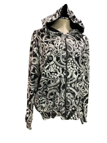 Medium ElevenParis Snake Print Hoodie Eleven Paris Life is a Joke