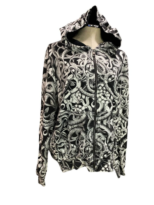 Medium ElevenParis Snake Print Hoodie Eleven Paris Life is a Joke