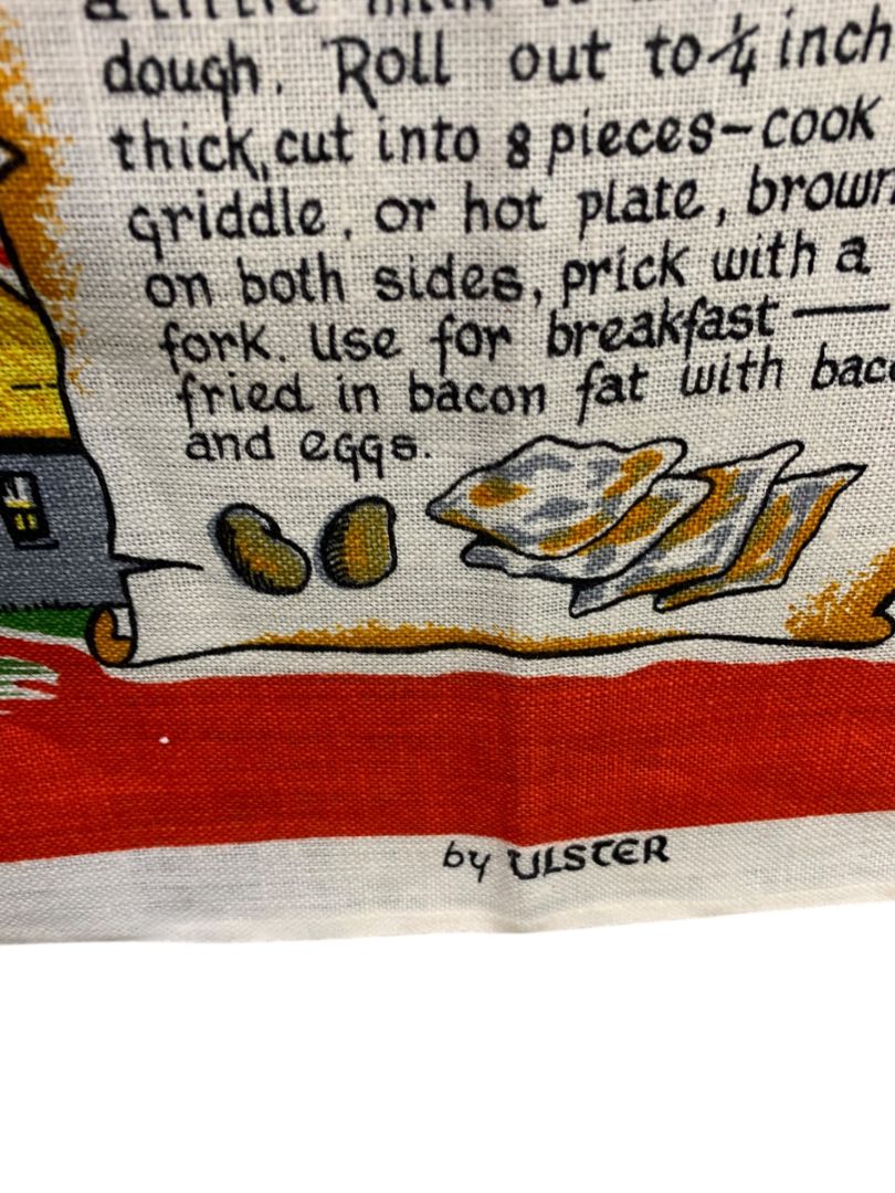 by Ulster Linen Tea Towel Vintage Irish Recipes 20" x 30" Coffee Stew Poundies