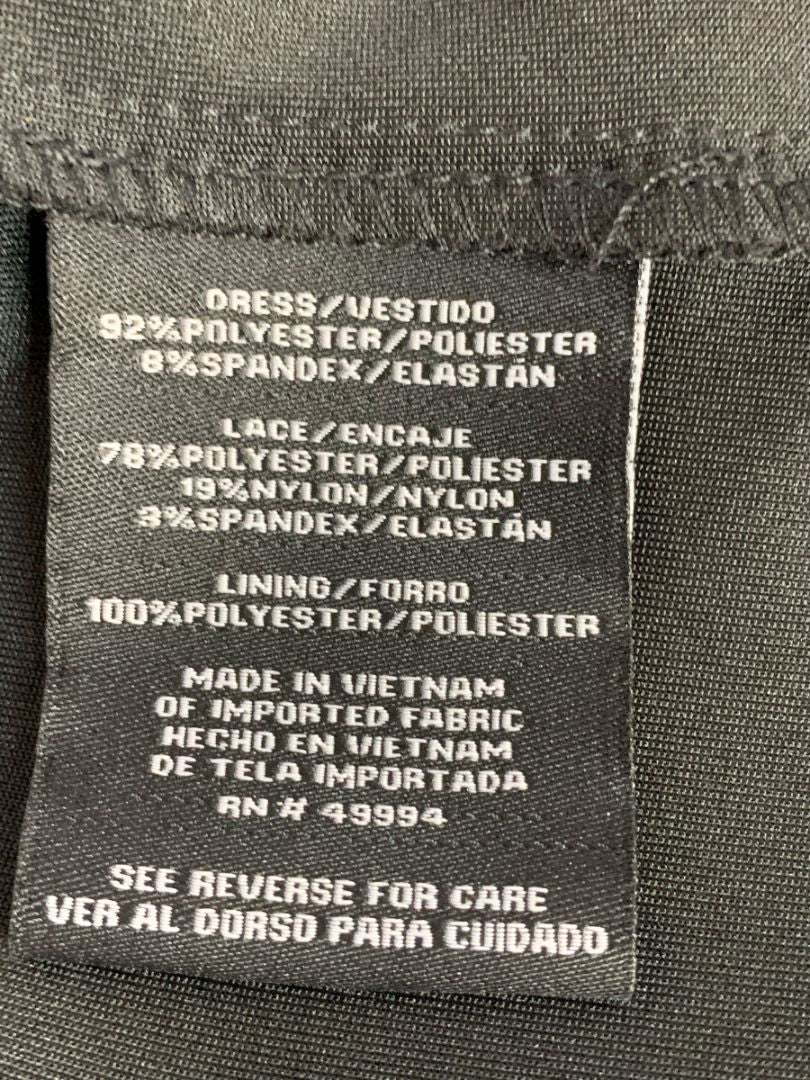 Size 8 R&M Richards Sheath Dress New Black Gold Embellished Style 9947