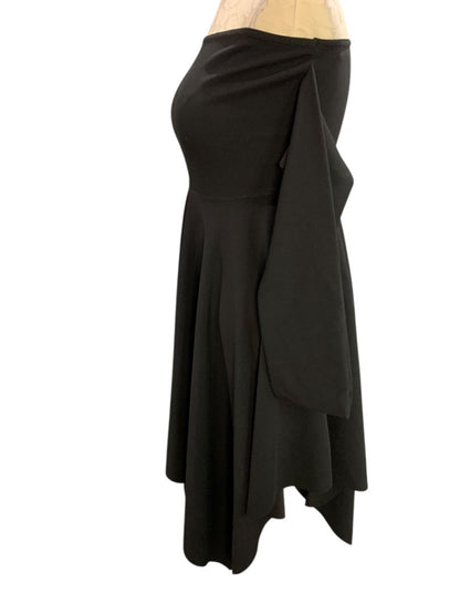 Size 6 Quiz Black Off Shoulder Dress New Hanky Hem Arm Drape