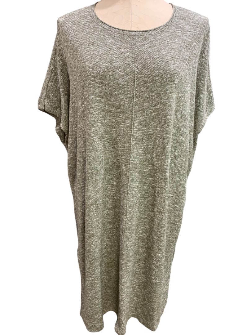 Size Large J.Jill Pure Jill Womens Gray Green Sweater Tunic Dress