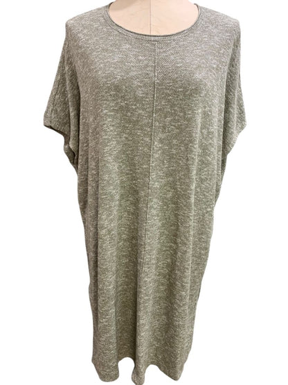 Size Large J.Jill Pure Jill Womens Gray Green Sweater Tunic Dress