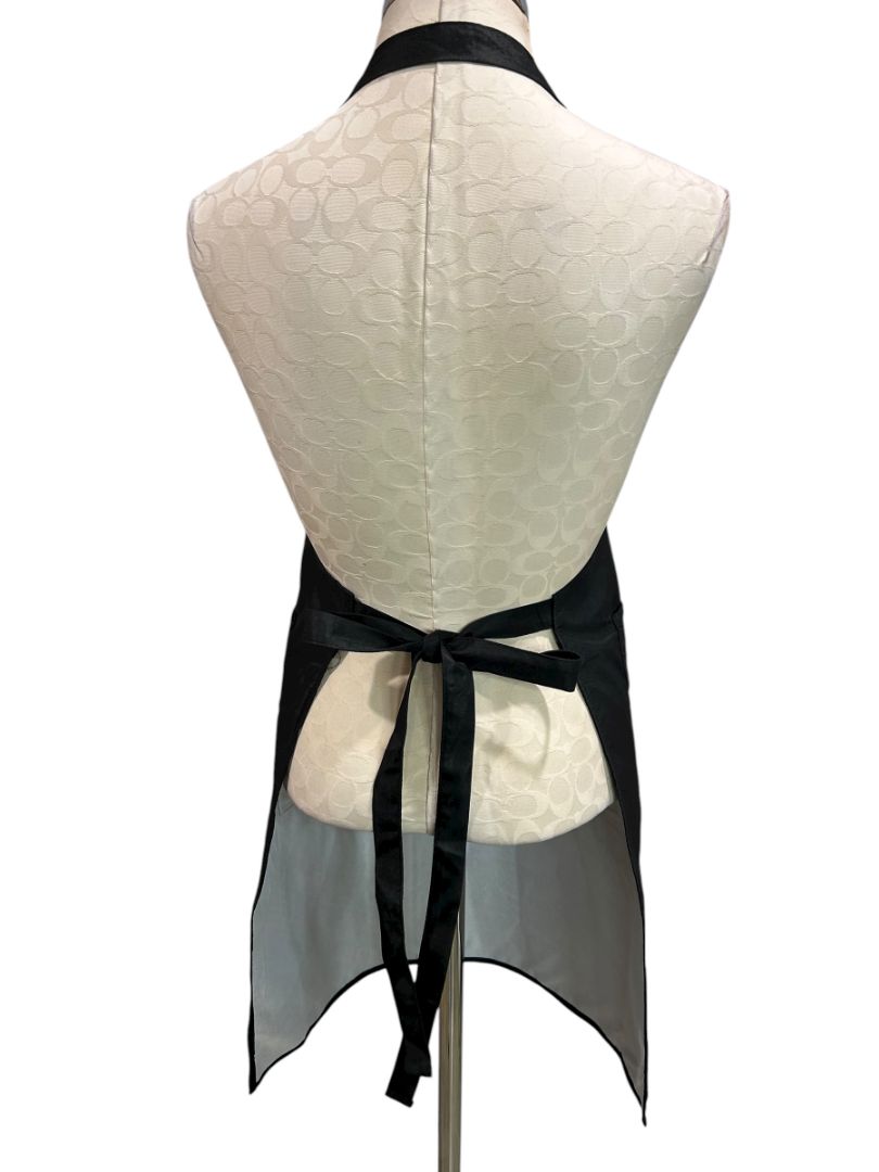 Hair Stylist Apron Embellished New Pockets Black Backed Lined