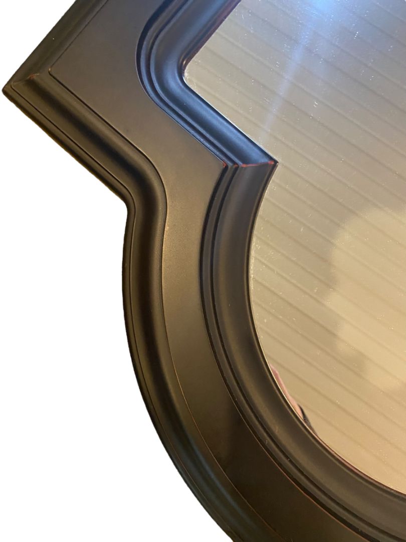 Wall Mirror Quatrefoil Moroccan Style Black Finish 30" x 30"