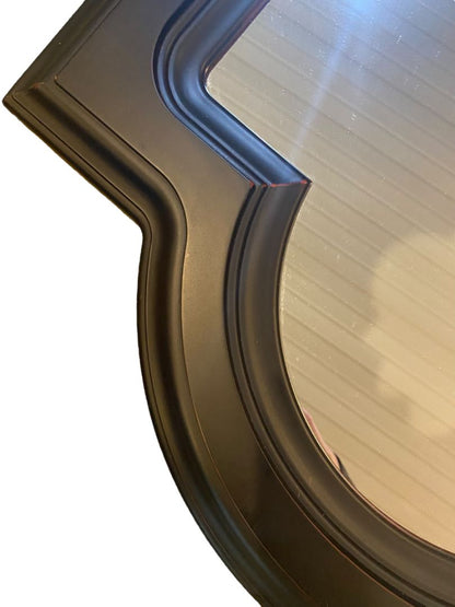 Wall Mirror Quatrefoil Moroccan Style Black Finish 30" x 30"