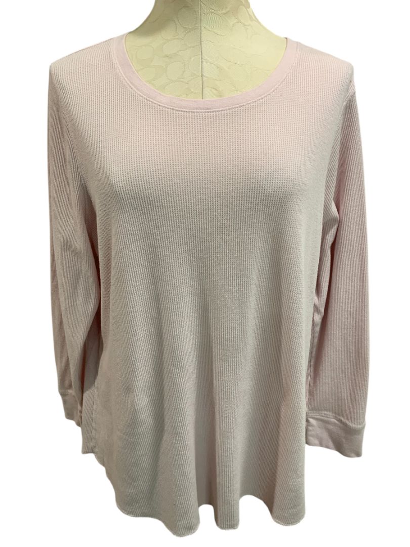 Size 2X Old Navy Womens Light Pink Thermal Shirt Long Sleeve