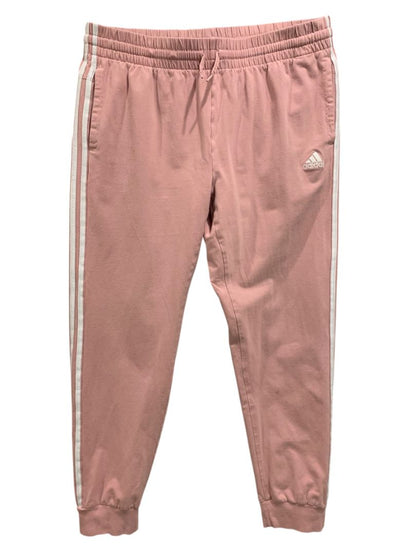 Size XL Adidas Womens Jogger Pants Pockets Pink 3 Stripe